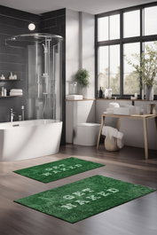 Mijölnir Juego de alfombrillas de baño de 2 piezas Multicolor CT-5398